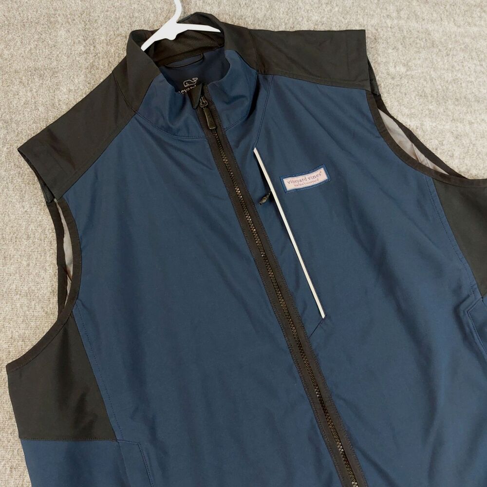 Vineyard Vines Nor'Easter Performance Vest Men's Sz XL Blue Full Zip